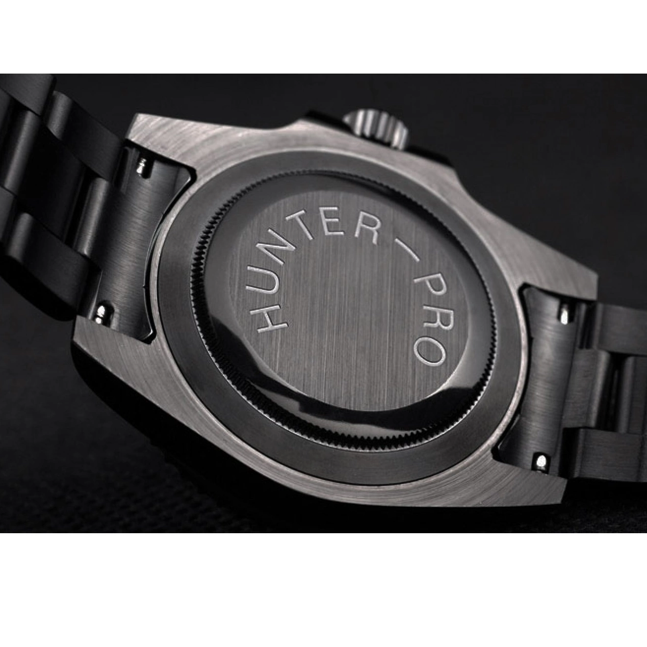 Aaa fake watches Black Pro-Hunter Swiss Steel II Black Master Dial Strap Rolex GMT 0709